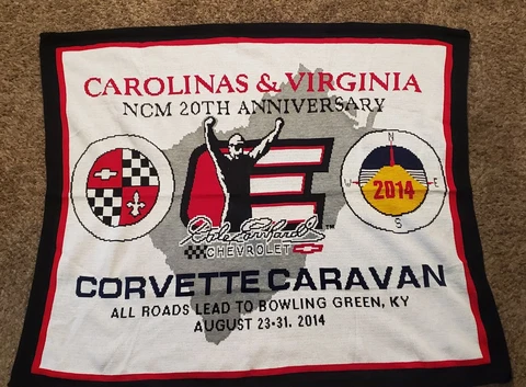 Dale Earnhardt Chevrolet Corvette Caravan 2014 NCM 20thAnniversary 62"x52" Throw Cover