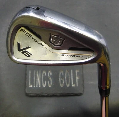 Wilson Staff FG Tour V6 Forged 7 Iron Stiff Steel Shaft Golf Pride Grip - Image 1 of 4