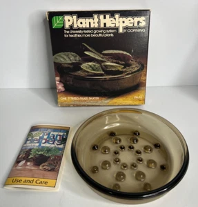 Vintage Pyrex Corning Terrarium PH7 S Plant Helper 7" Tinted Saucer MCM Base NOS - Picture 1 of 10