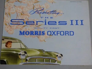 Morris Oxford Saloon & Traveller Serie III Auto Verkaufsprospekt ausklappbar 1957 - Bild 1 von 2