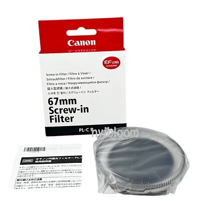 New CANON Circular Polarizing Filter 67mm  PL-C B 67mm Screw-in Filter - Image 1 of 4