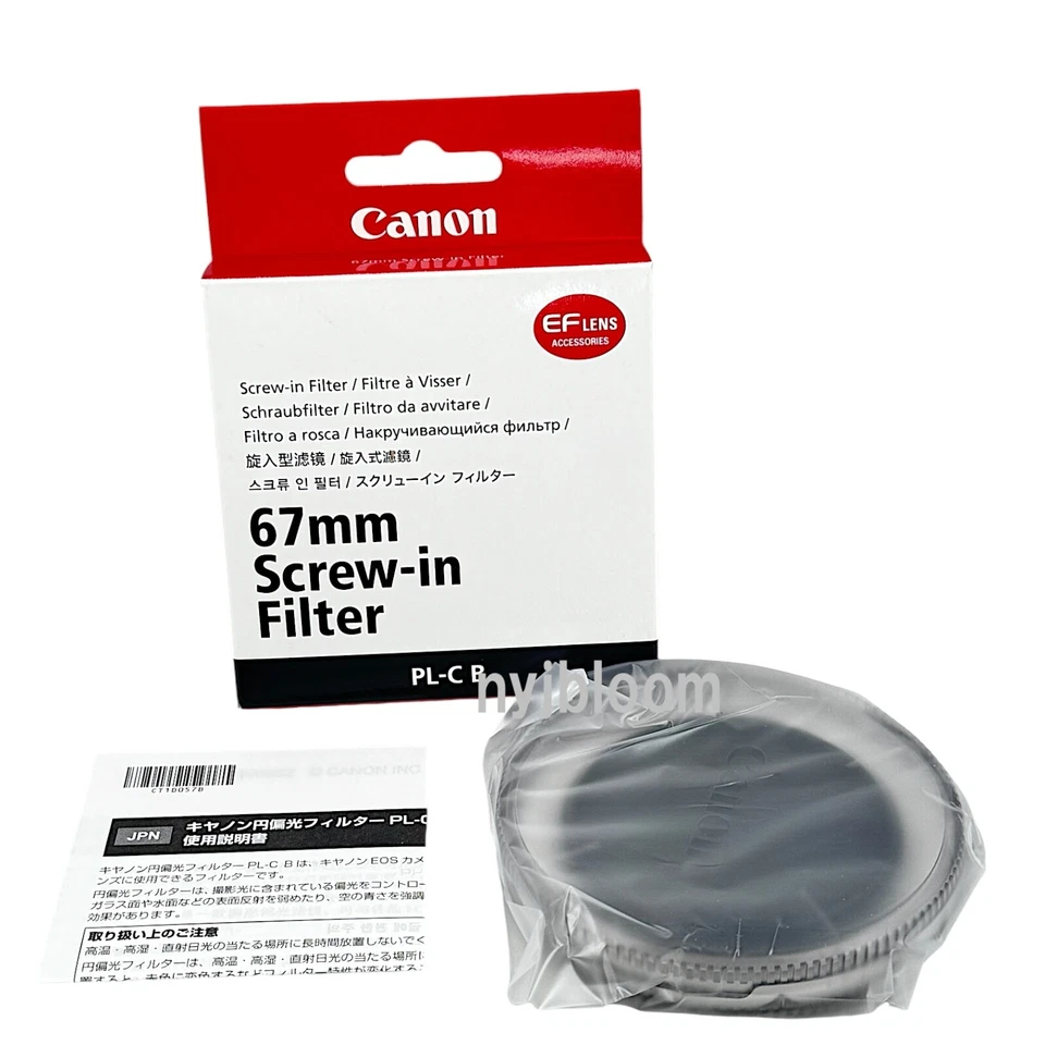 New CANON Circular Polarizing Filter 67mm  PL-C B 67mm Screw-in Filter - Image 1 of 4