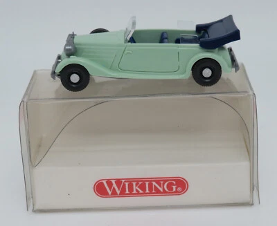 WIKING Ho 1/87 Audi Anteriore Cabrio Verde Pallido Capote Blu Scuro #8260318 IN - Immagine 1 di 4