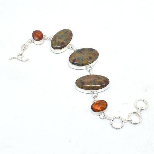 VALENTINO Bracciale Diaspro Frutta Regalo Amicizia Argento Sterling 925 Placcato Bracciale