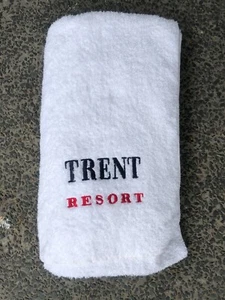 Vintage Trent Nathan white towel embroidered, White Luxury Bath sheet - Picture 1 of 4