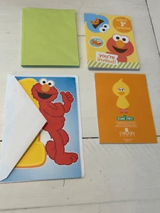 Sesame Street American Greetings 1st Birthday Invitation & Card Set NEW - Picture 1 of 8