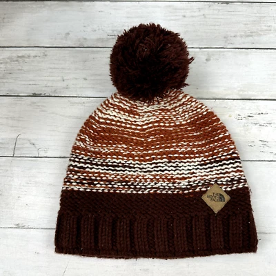 The North Face Women's Brown Beanie Hat One Size Pom pom - Image 1 of 4
