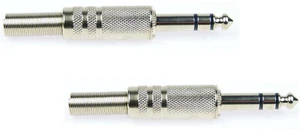 2 x ADAM HALL Stereo Klinkenstecker 6,3 mm Klinken Klinke Kabel Stecker Metall - Bild 1 von 5