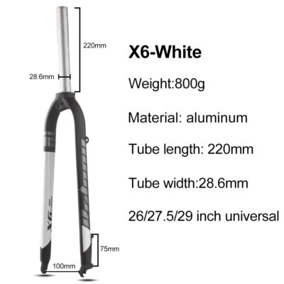 Horquilla rígida universal para horquilla de bicicleta de montaña 26/27,5/29er MTB horquilla delantera dura Foto 1 de 4