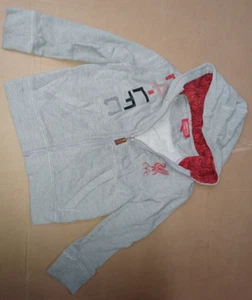 Liverpool FC L4-LFC Boys Grey Zip Up Hoodie Age 5-6 Years Logo - Picture 1 of 3