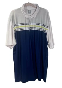 Callaway Opti Dri Men's Golf Polo Shirt Blue White Stripe Size XXL - Picture 1 of 3