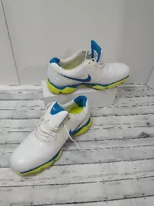 Zapatos de golf Nike Lunar Control 2 II talla 12W blancos veneno azul Flywire 552074-128 - Imagen 1 de 10