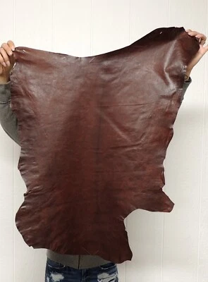 Waxy DISTRESSED Leather Hide for Crafts Hand Bags Cosplay Steampunk LARP Costume - Image 1 of 4