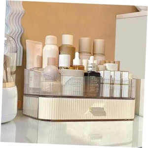 Makeup Organizer with Stackable Drawers, Bathroom Vanity Tray + 1 Drawer Cream - Picture 1 of 7