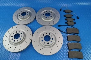 Alfa Romeo Giulia front rear brake pads & drilled rotors TopEuro #11327 - Picture 1 of 11