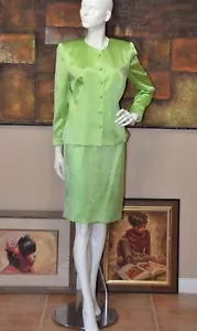 Lourdes Chavez Haute Couture Seidenrock Designer Anzug Größe 6 - Bild 1 von 8