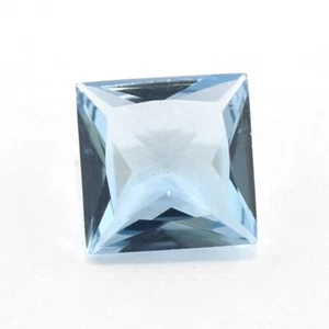 SIMULATED SKY BLUE TOPAZ 5 MM SQUARE CUT 10 PIECE SET F-4164 - Picture 1 of 1