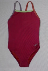 Speedo Girl s Solid Propel Back One-Piece, Vibe Collection, Rose Violet, Size 16 - Picture 1 of 3