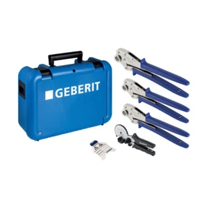 Alicates de prensado de mano Geberit Mepla herramienta de prensado 16-26mm completo en maleta 690486004 - Imagen 1 de 1