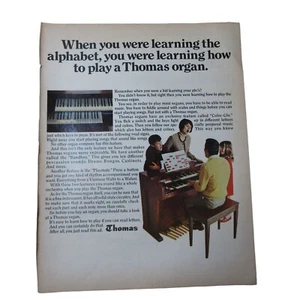 1969 Thomas Organ / Flameless Electric Heat - Vintage Print Ad - Picture 1 of 4