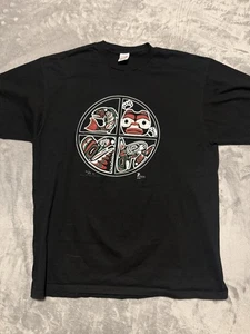 T-shirt Zig Zag 1991 indigena Alaska stile artistico nativi americani uomo XL nera - Foto 1 di 7