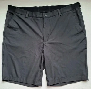 GREG NORMAN MENS SZ 40 FLAT FRONT STRETCH CHINO GOLF SHORTS BLACK POLYESTER... - Picture 1 of 9