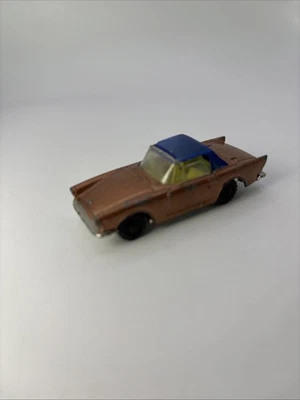 Coche de juguete Husky vintage diecast años 60 Sunbeam Alpine convertible cobre con techo azul Foto 1 de 4