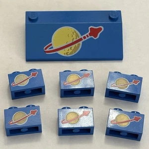 Vintage Lego Space blaue Schräge 3x6 3939p91 K033 bedruckte Mond-Windschutzscheibe PLUS Bonus 6 - Bild 1 von 3