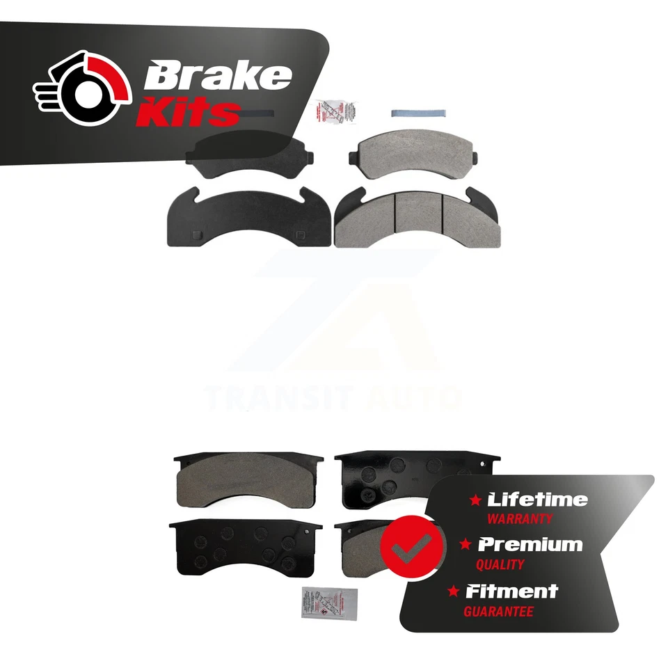 Front Rear Semi-Metallic Disc Brake Pads Kit For 1999-1999 GMC C7500 Topkick - Image 1 of 1
