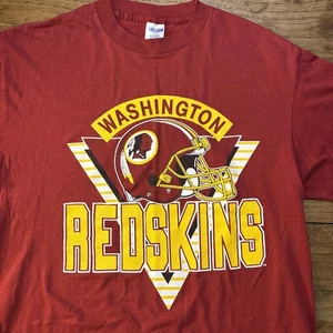 Vintage Trench USA Washington Redskins Single Stitch Maroon T Shirt Size Large - Picture 1 of 14