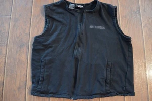 Harley Davidson Weste ärmellose Jacke, Herren XL, Fleece, Reißverschluss, Jackenfutter - Bild 1 von 4