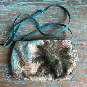 Paul Brent Wearable Art Tropical Palm Tree Crossbody Bag Purse Turquoise Green - Picture 1 of 10