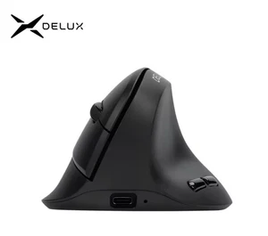 🖱️Delux M618ZD Left Hand Ergonomic Wireless Vertical MouseBluetooth2.4GHz WHITE - Picture 1 of 5