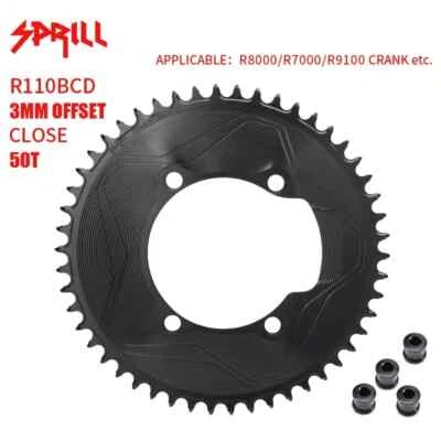 3mm Offset 110BCD Chainring Narrow Wide 40T-58T Chainwheel Bike Sprocket 9-12s - Image 1 of 4