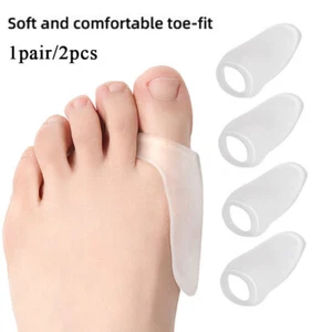 2 Stück Gel Bunion Corrector Protector Splint Pad Glätteisen Zehenspreizer Kissen - Bild 1 von 11
