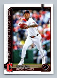 2025 Topps Baseball Series 1 #194 Brayan Rocchio, Cleveland Guardians - Picture 1 of 2