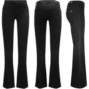 7 For All Mankind Ginger Damen Luxus Jeans Flared Schlaghose 34 36 schwarz W26 - Bild 1 von 11