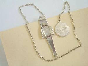 Lesezeichen IN Silber 925 Mit Bracket - Haftmarker Buch - Reiten - Pferd Horse - Bild 1 von 5