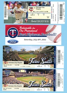Minnesota Twins Target Field Suite MLB Ticket Stubs - SEE LISTING - Picture 1 of 2