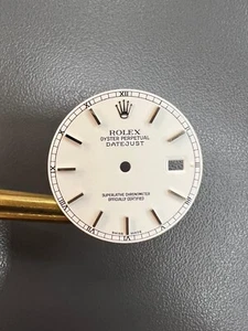 Original Dial White, Silver Stick Index For Rolex Datejust 36mm - Quadrante - Imagen 1 de 2
