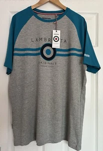 LAMBRETTA Mens Target Raglan Logo Short Sleeve Cotton T-Shirt Size XXL NEW + TAG - Picture 1 of 12