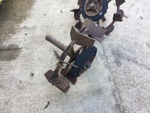 A Pair Of Vintage Merry Tiller Plough Wheels , Rotavator , Rotovator - Picture 1 of 4