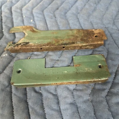 1952 Cadillac Fleetwood Right Rear Back Door Hinge Access Covers Plates Oem Vtg - Image 1 of 4