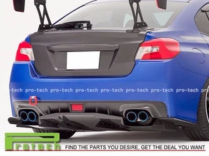 For 2015-2016 Subaru WRX STI VR Type Carbon Fiber Rear Splitter Lip Body Kit - Picture 1 of 3