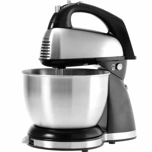 Classic Stand Mixer, 4 Quart Stainless Steel Bowl, 6 Speeds, Black - Picture 1 of 7