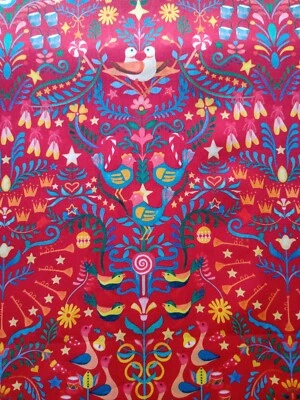 Remnant 12 DAYS OF CHRISTMAS  D Liberty Tana Lawn cotton approx  44 x 30 cm - Image 1 of 3