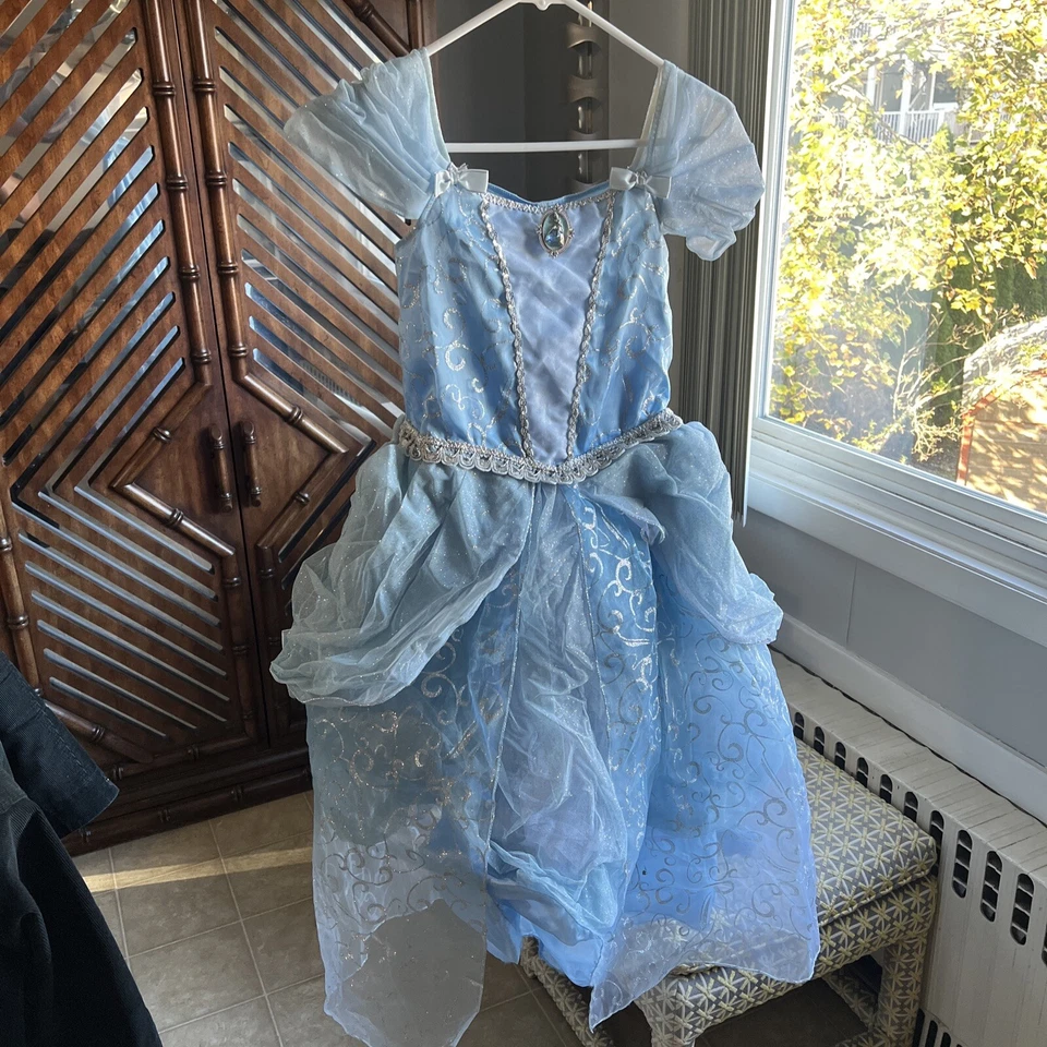 Disney Store Cinderella Dress Costume Halloween Blue Tulle Girls Size 10 - Image 1 of 4