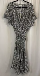 Max Studio Floral Midi Wrap Dress Floral Size 2X - Picture 1 of 6