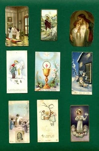  santini holy card image pieuse Lotto 9 Mignon  soggetti vari   - Picture 1 of 1