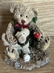 VTG 1995 Buddy & Farley Best Friends Cottage Collectibles Ganz Bear Dog Figure - Picture 1 of 10